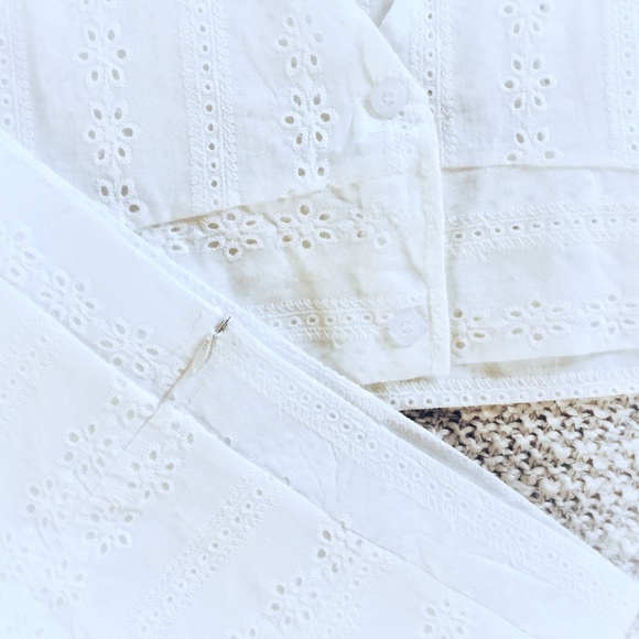 Sexy 2 Pcs Boho Eyelet Skirt Crop Top Set NEW!! - Picture 6 of 8